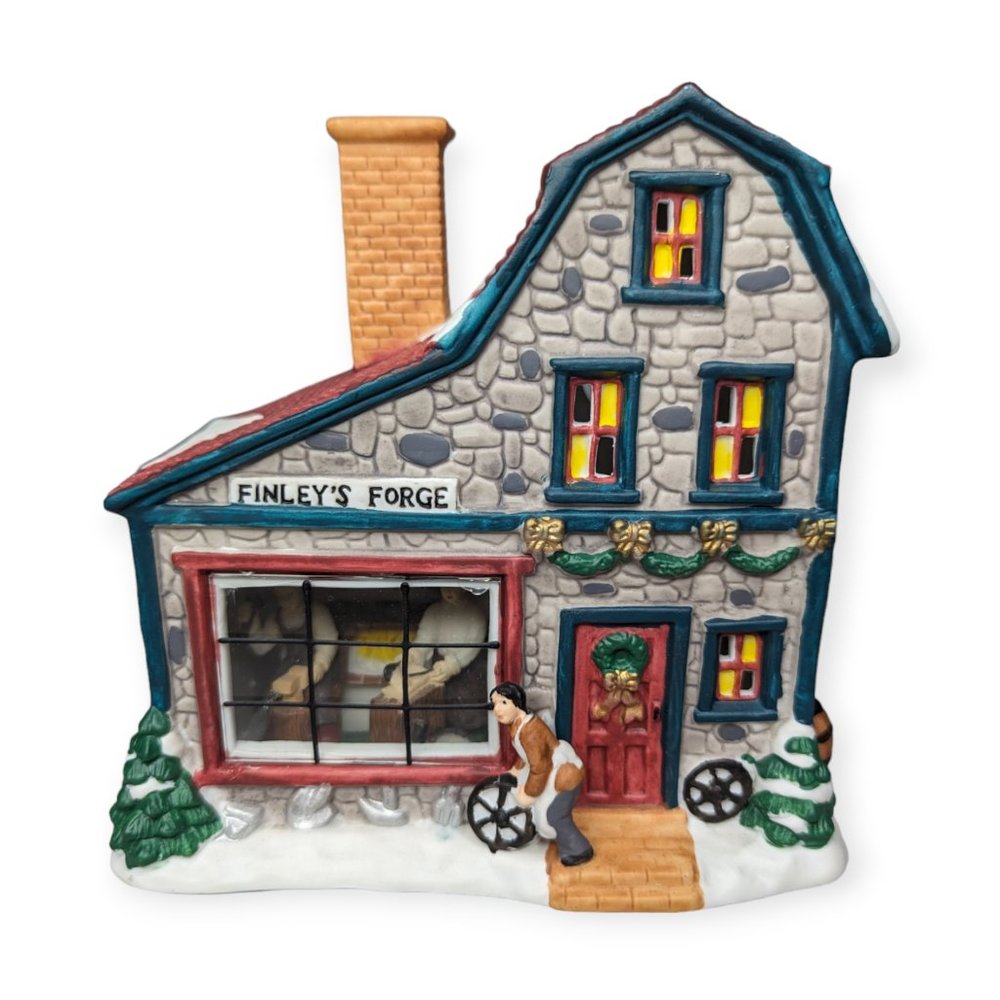 Vintage Trim A Home Finley's Forge Ceramic Christmas Village Building
